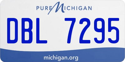 MI license plate DBL7295