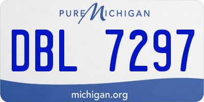 MI license plate DBL7297