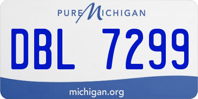 MI license plate DBL7299