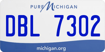 MI license plate DBL7302