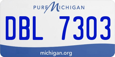 MI license plate DBL7303