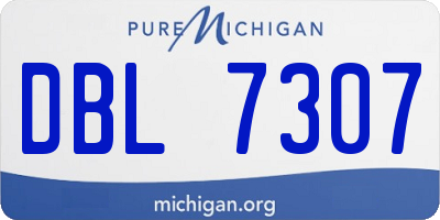 MI license plate DBL7307