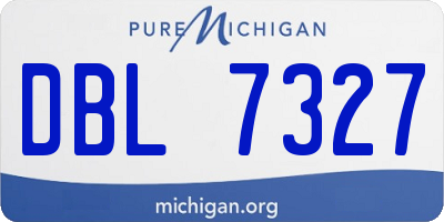 MI license plate DBL7327
