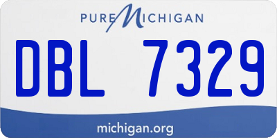 MI license plate DBL7329