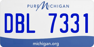 MI license plate DBL7331