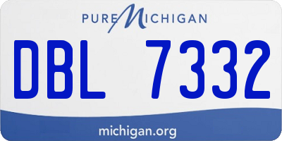MI license plate DBL7332