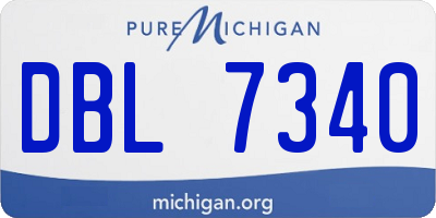 MI license plate DBL7340