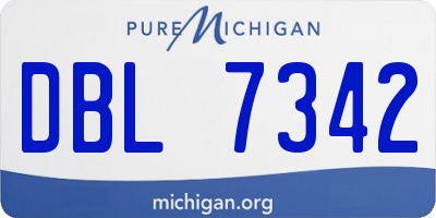 MI license plate DBL7342