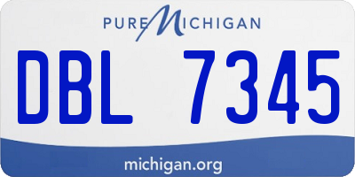 MI license plate DBL7345