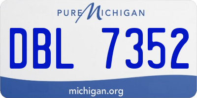 MI license plate DBL7352