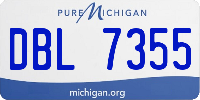 MI license plate DBL7355