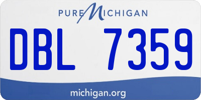 MI license plate DBL7359
