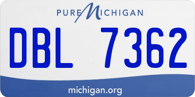 MI license plate DBL7362