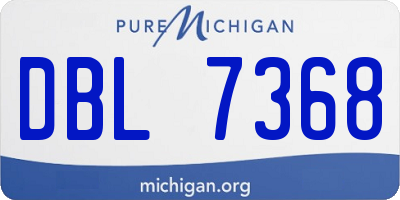 MI license plate DBL7368