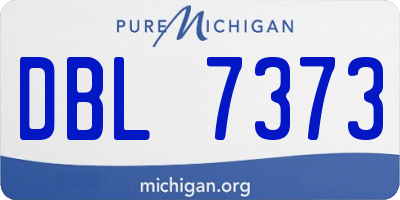 MI license plate DBL7373