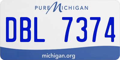 MI license plate DBL7374