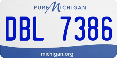 MI license plate DBL7386