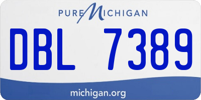 MI license plate DBL7389