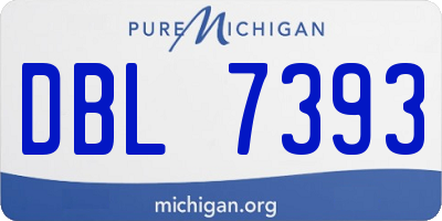 MI license plate DBL7393