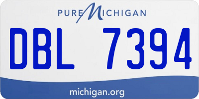 MI license plate DBL7394