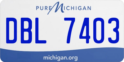 MI license plate DBL7403