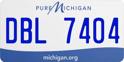 MI license plate DBL7404