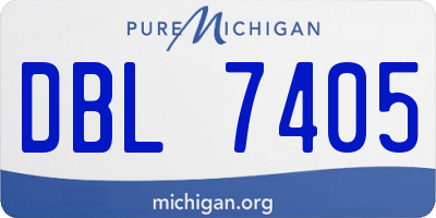 MI license plate DBL7405