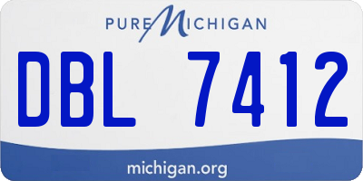 MI license plate DBL7412
