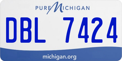 MI license plate DBL7424