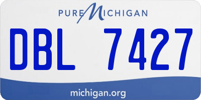 MI license plate DBL7427