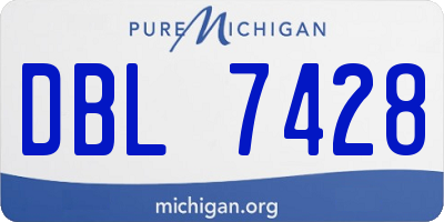 MI license plate DBL7428