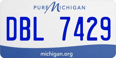 MI license plate DBL7429