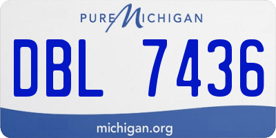 MI license plate DBL7436