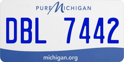 MI license plate DBL7442