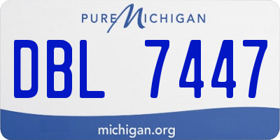 MI license plate DBL7447