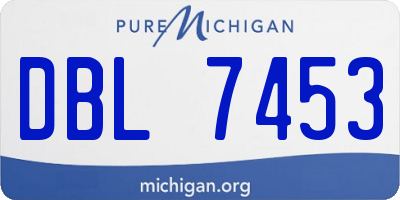 MI license plate DBL7453