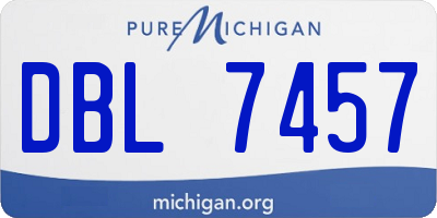 MI license plate DBL7457