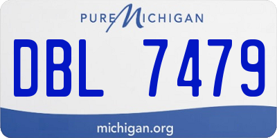 MI license plate DBL7479