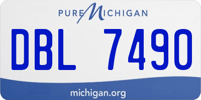 MI license plate DBL7490