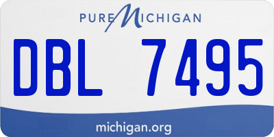 MI license plate DBL7495