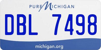 MI license plate DBL7498