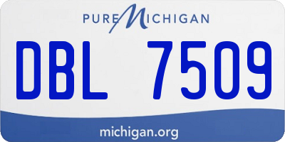 MI license plate DBL7509