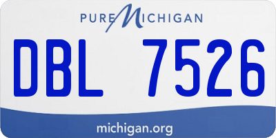 MI license plate DBL7526