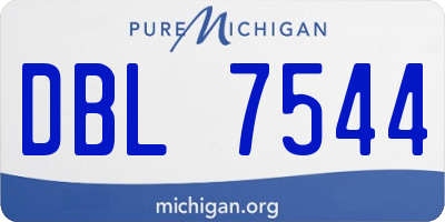 MI license plate DBL7544