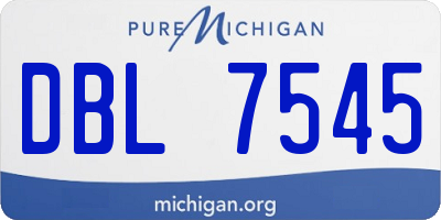 MI license plate DBL7545