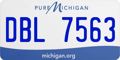 MI license plate DBL7563