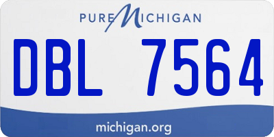 MI license plate DBL7564