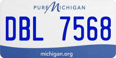 MI license plate DBL7568