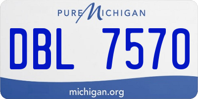 MI license plate DBL7570