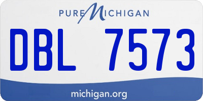 MI license plate DBL7573